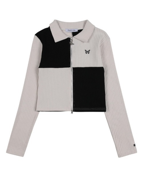 tシャツ A'GEM/9 × .kom「 FANCY CLUB/ファンシークラブ」PATCHWORK CUTTING COLLAR ZIP-UP/パッ FANCY CLUB tシャツ A'GEM/9 × .kom「 CLUB/ファンシークラブ