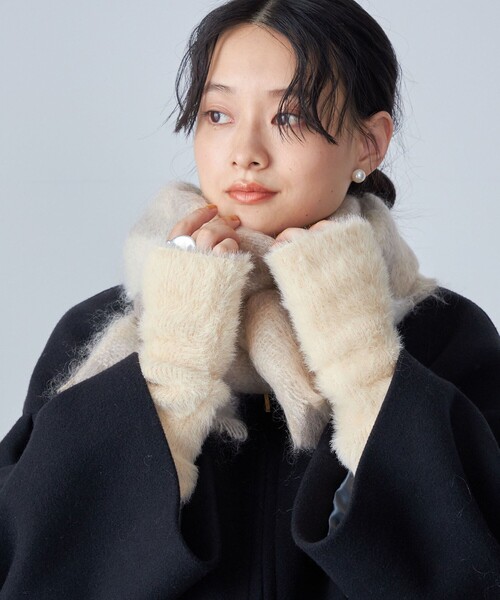 SHIPS（シップス） 手袋 * フェイク ファー アーム ウォーマー