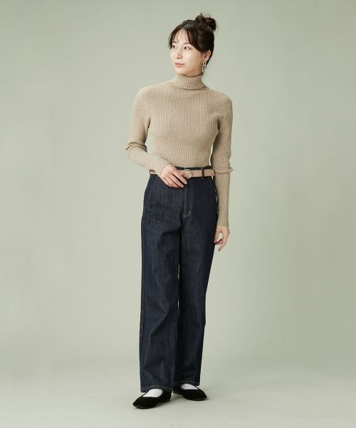ニット セーター ワントーンリブセーター One Tone Rib Sweater レディース One Tone Rib Sweater/ワントーンリブセーター – LOVE POMME POMME