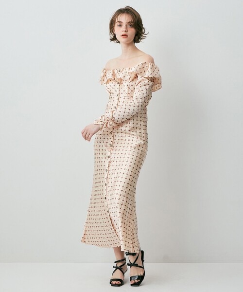 me&me couture ワンピース プチフルール2wayオフショルドレス 