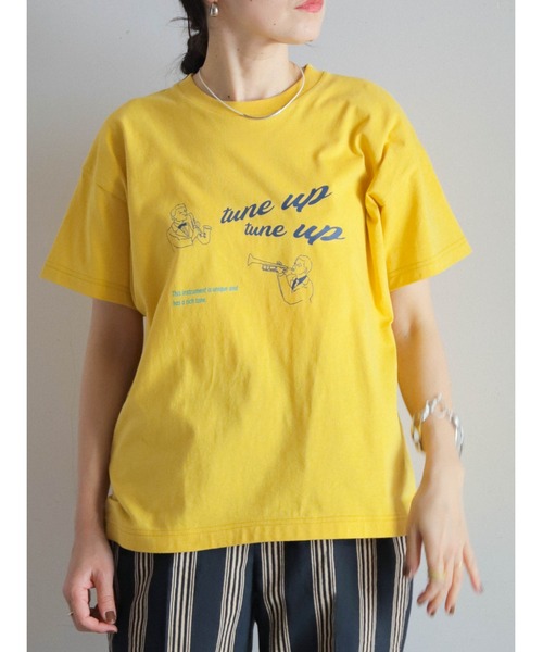 FIL DE FER tシャツ tune up プリント クルーネックTEE