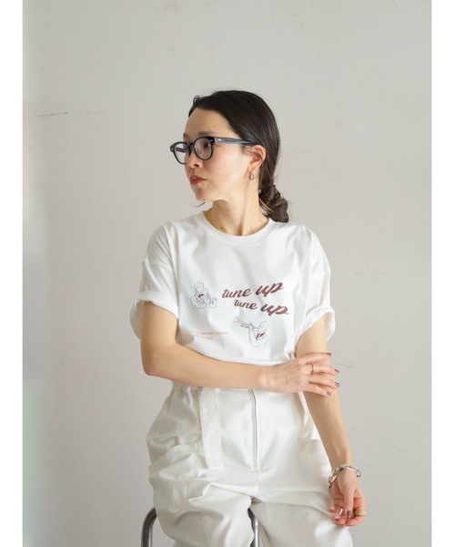 FIL DE FER tシャツ tune up プリント クルーネックTEE