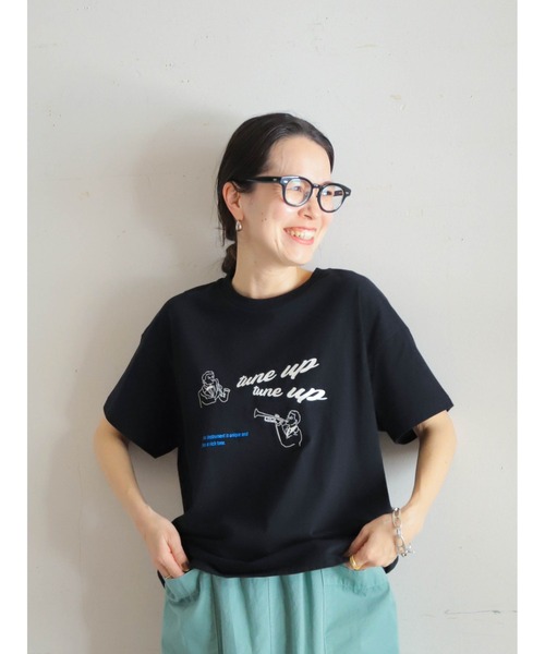 FIL DE FER tシャツ tune up プリント クルーネックTEE