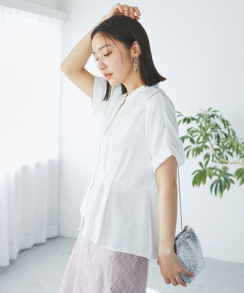 VIS ブラウス シャツ 「WEB限定」「追加」ウエストタック