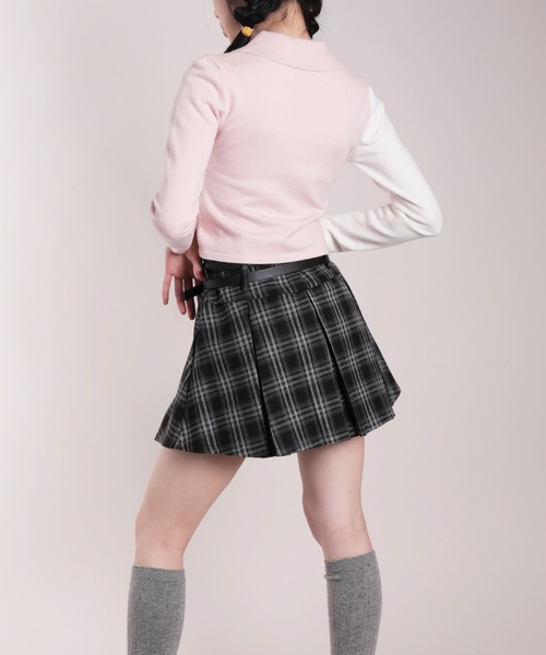 ポロシャツ ポロ 「HOOK」for girls バイカラーアシンメトリーハート