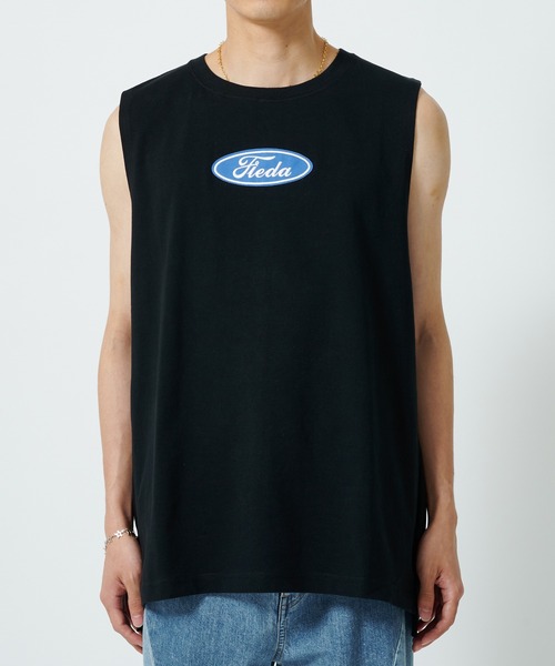 JieDa（ジエダ） tシャツ STUDIOUS別注 NO SLEEVE CAR FONT TEE メンズ