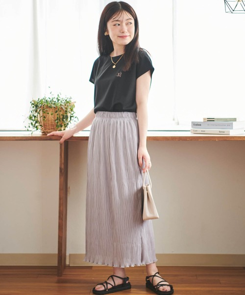 mil（ミル） スカート 「150cm前後の小柄さんサイズ」シアープリーツ