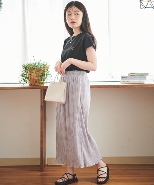 mil（ミル） スカート 「150cm前後の小柄さんサイズ」シアープリーツ