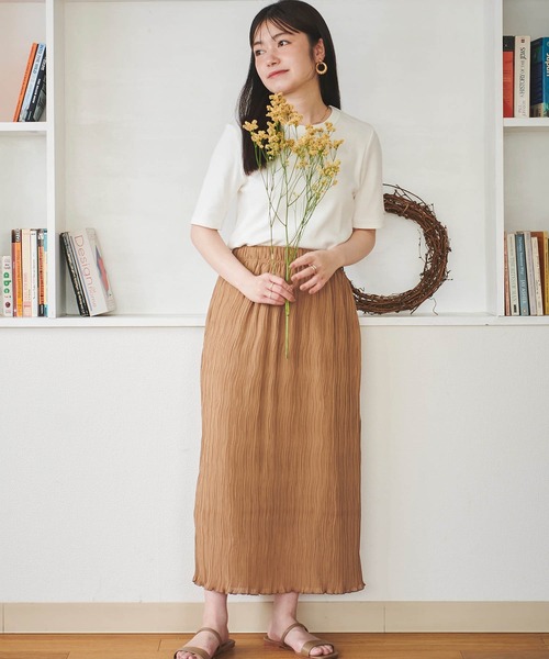mil（ミル） スカート 「150cm前後の小柄さんサイズ」シアープリーツ