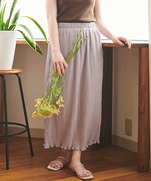 mil（ミル） スカート 「150cm前後の小柄さんサイズ」シアープリーツ