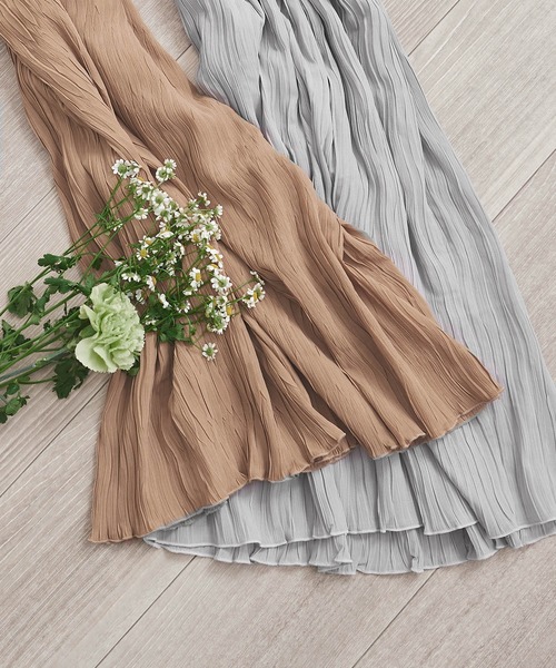 mil（ミル） スカート 「150cm前後の小柄さんサイズ」シアープリーツ