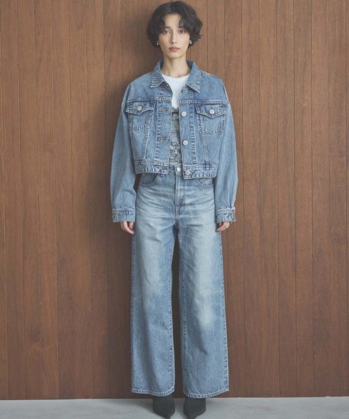 SOMETHING（サムシング） デニムジャケット gジャン ビッグディテール