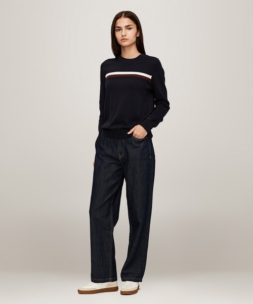 ニット セーター グローバルストライプセーター レディース メンズ ZIP FIVE -White Line- セーター ニット 「White Line