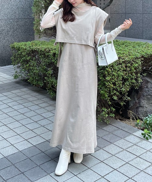 clear ワンピース タンクカットソーワンピース＆ノースリーブトップス