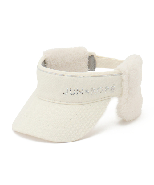 JUN&ROPE 耳当て取り外し2WAYバイザー JUN&ROPE' サンバイザー 耳当て取り外し2WAYバイザー レディース