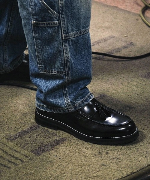 ローファー +4.5cm 牛革 タンクソール タッセルローファー / レザー / London Shoe Make Oxford and Derby 9012 メンズ レディース