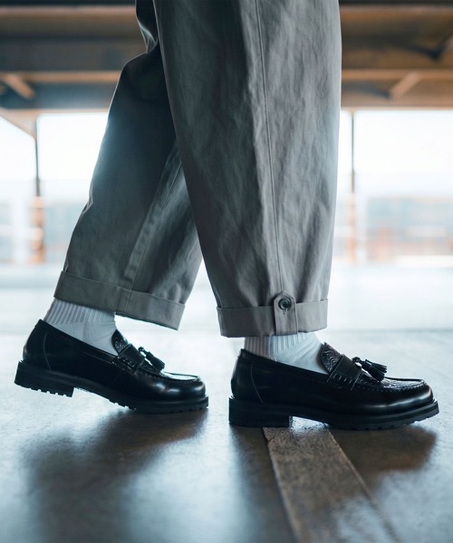 ローファー +4.5cm 牛革 タンクソール タッセルローファー / レザー / London Shoe Make Oxford and Derby 9012 メンズ レディース