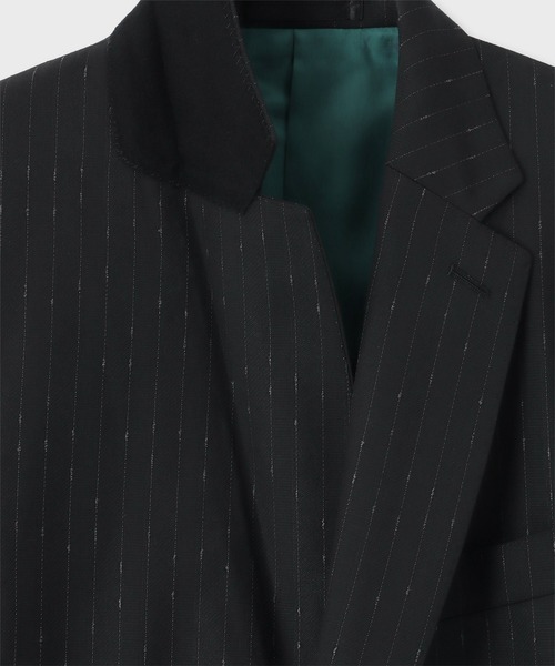 PaulSmithセットアップ シングル 2ボタン ストライプ　ブラック PaulSmithセットアップ シングル 2ボタン ストライプ ブラック