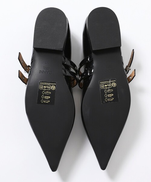 GANNI バレエシューズ パンプス GANNI/ガニー EYELETS BALLERINA