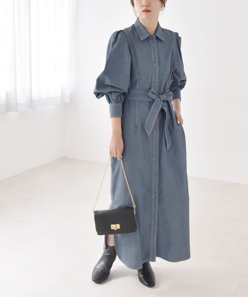 &amp;ellecy ロングシャツOP SETUP7（セットアップセブン） シャツワンピース 「SETUP7」Long Shirt