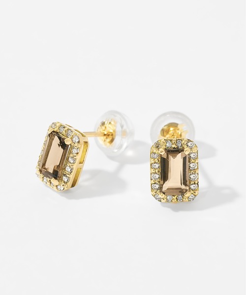 Jewel closet by L＆Co. Ｋ18ピアス Jewel closet by L&Co. ピアス K18 ダイヤモンド ヘイロー/取り巻き