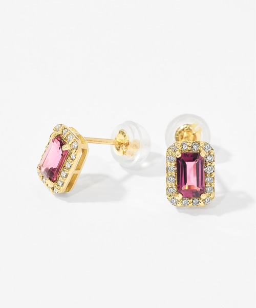 Jewel closet by L&Co. ピアス K18 ダイヤモンド ヘイロー/取り巻き
