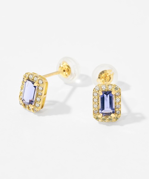 Jewel closet by L&Co. ピアス K18 ダイヤモンド ヘイロー/取り巻き