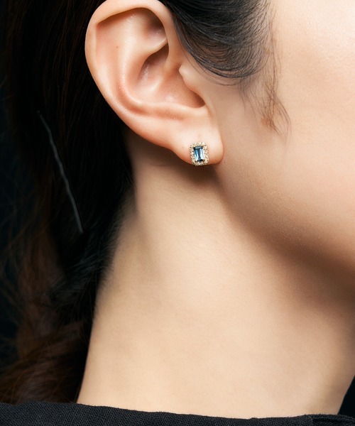 Jewel closet by L&Co. ピアス K18 ダイヤモンド ヘイロー/取り巻き