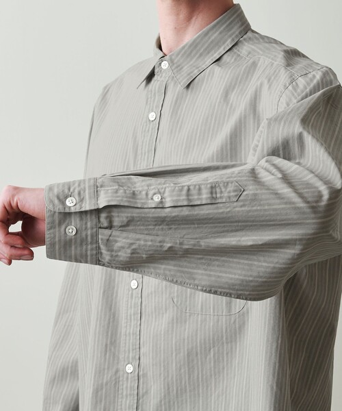 スティーブンアラン ストライプ レギュラーカラー 半袖 シャツ L STEVEN ALAN シャツ 「Steven Alan」 C/L/S ストライプ