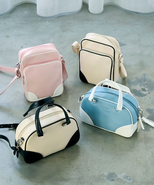 tiny ハンドバッグ バイカラー2WAYボストンバッグ「tiny tiny