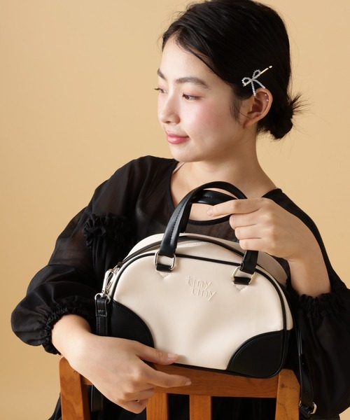tiny ハンドバッグ バイカラー2WAYボストンバッグ「tiny tiny
