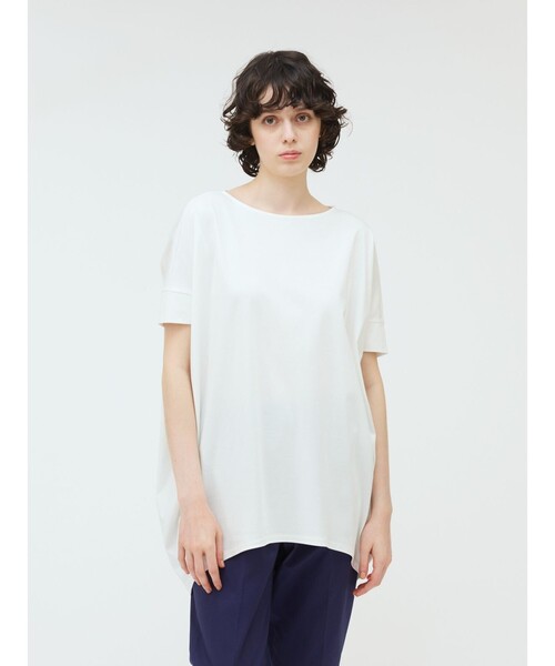 tシャツ mizuiro ind ボートネックコクーンプルオーバー レディース