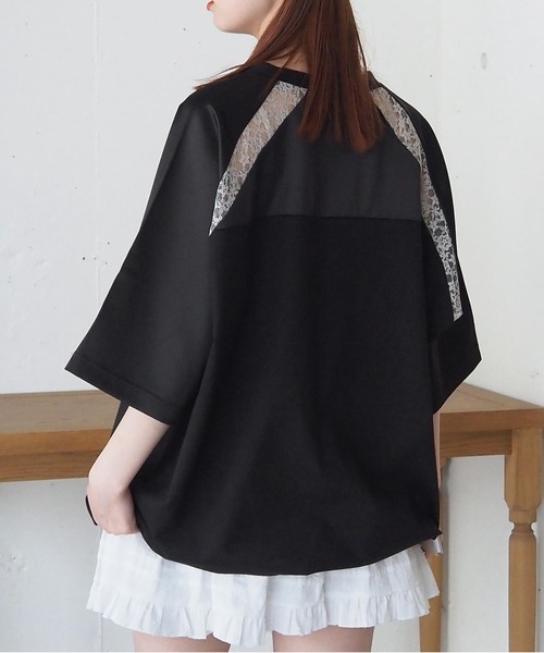 tiptop tシャツ サテン×レースナンバリングゲームシャツ