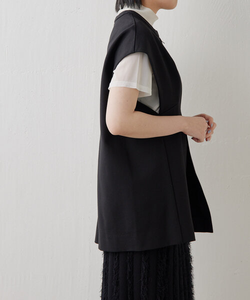 ベスト ジレ タックジップベスト「SUM1 STYLE（スミ スタイル)」 レディース ear PAPILLONNER ベスト ジレ タックジップベスト「SUM1 STYLE