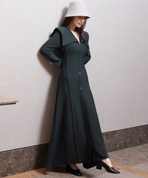 SNIDEL（スナイデル） ニットワンピース FREE グリーン レディース