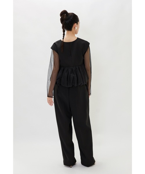 niana（ニアナ） パンツドレス ペプラムチュールセットアップパンツ