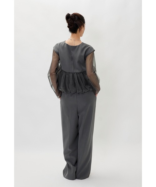 niana（ニアナ） パンツドレス ペプラムチュールセットアップパンツ