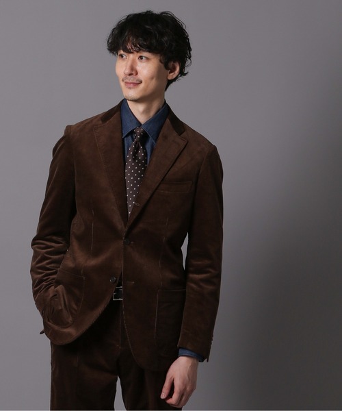 AURALE ダークブラウン コーデュロイ テーラードジャケット GLOBAL WORK（グローバルワーク） テーラードジャケット MEDIUM ダーク