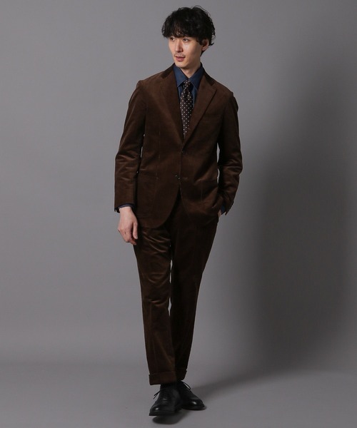 AURALE ダークブラウン コーデュロイ テーラードジャケット GLOBAL WORK（グローバルワーク） テーラードジャケット MEDIUM ダーク