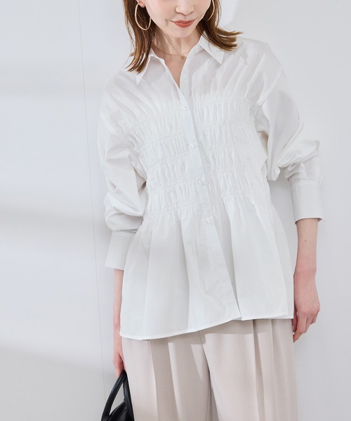 ブラウス シャツ 「WEB限定」「emur/エミュール」シャーリングシャツ レディース ROPE' PICNIC ブラウス シャツ 「WEB限定」「emur/エミュール