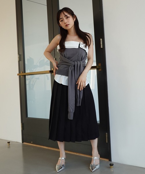 eimy istoire トップス eimy istoire｜リボンクロスギャザーTOPS | Rakuten Fashion