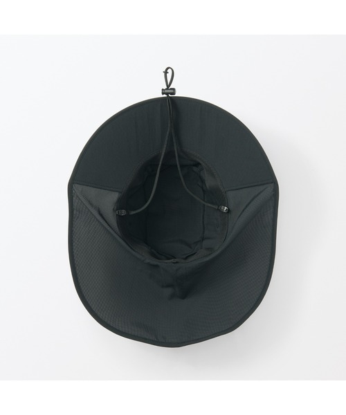無印良品2点／風を通す 通気性 バケットハット 黒 56.5〜59cm 無印良品 帽子 ハット 風を通す ちいさくまとまる バケット