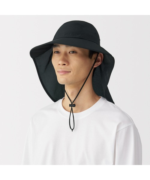 無印良品 帽子 ハット 風を通す ちいさくまとまる 日除け付き