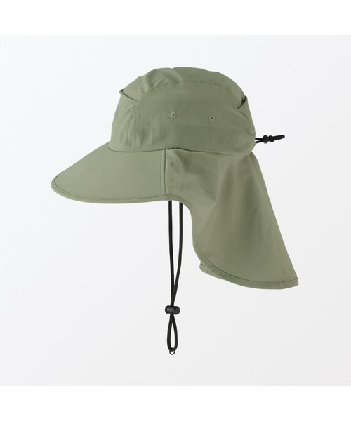 無印良品　風を通すちいさくまとまる　日除け付きハット　サンドベージュ　新品未使用 風を通す ちいさくまとまる 日除け付きハット | 無印良品