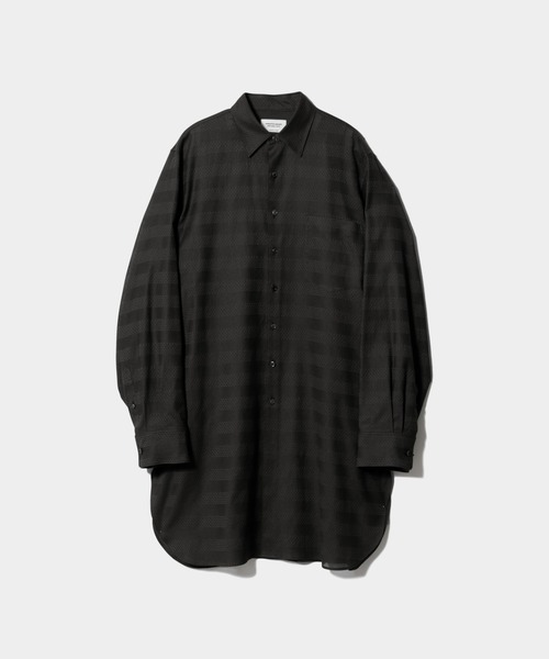 ブラウス シャツ ビューティフルピープル beautiful people double-front leno   cloth long shirt