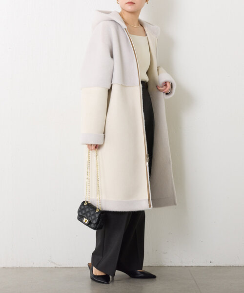 しま様限定【コラージュ ガリャルダガランテ】ピーコート アイボリー COLLAGE GALLARDAGALANTE（コラージュ ガリャルダガランテ） コート
