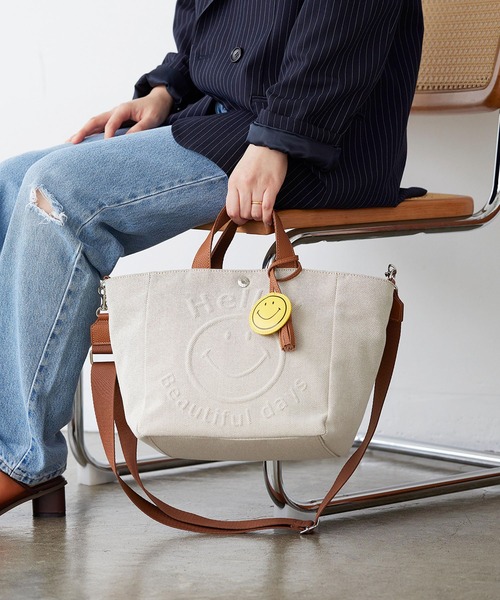 極美品 TOPKAPI BREATH 2wayトートバック大容量 キャンバス TOPKAPI BREATH トートバッグ 「Breath TOPKAPI」SMILE