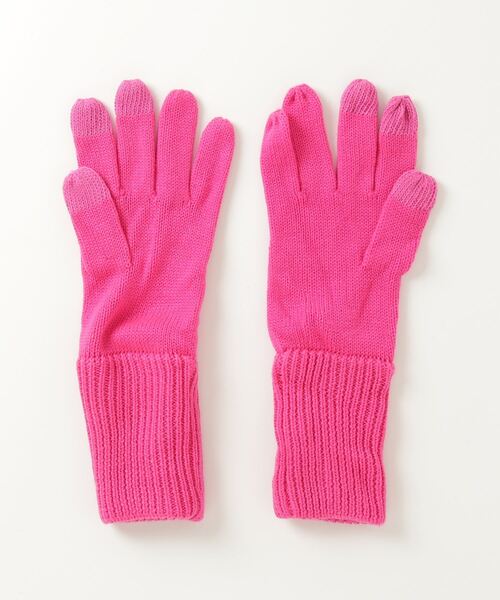 未使用【送料込】アグ UGG ピンク 手袋 Mサイズ スエード 本革 ファー UGG Australia（アグオーストラリア） 「UGG」 ワンポイント手袋 20cm