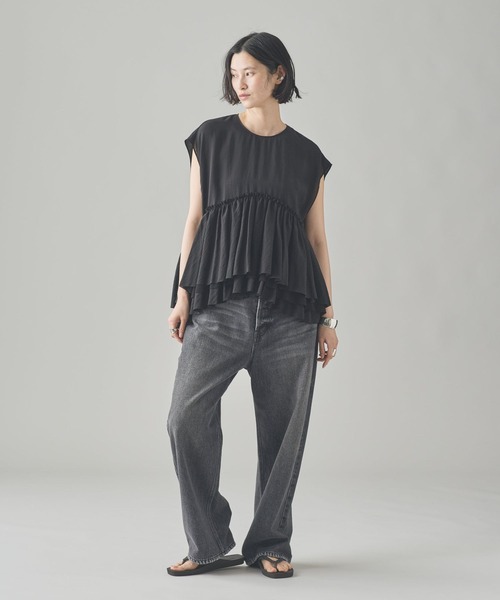 ✳︎専用✳︎Curensology ショートギャザーブラウス クリーム Curensology｜レイヤードギャザーブラウス | Rakuten Fashion