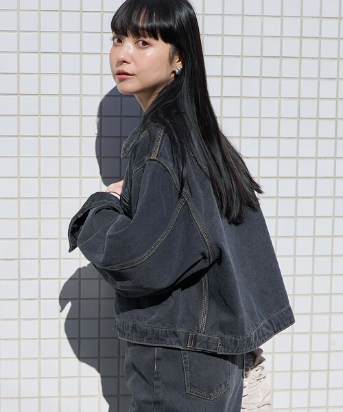 【美品】サックスブルー デニムジャケット フリーサイズ FREAK'S STORE 「FREAK'S STORE」 デニムジャケット フリ